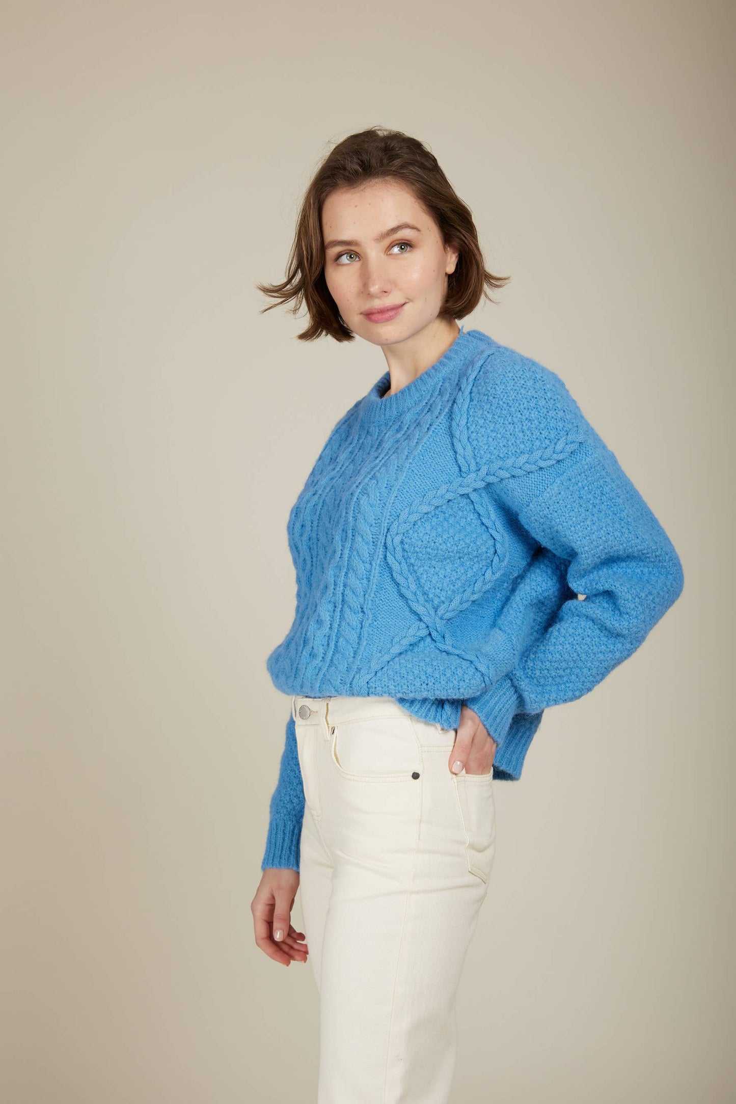 POMME - Pullover mit Zopfmuster aus Mohair