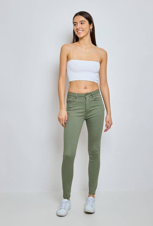 Skinny-Hose - G2232: Khaki /