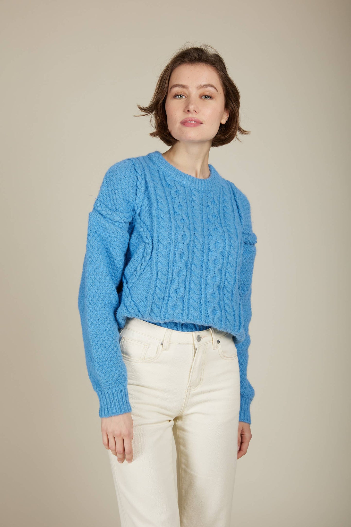 POMME - Pullover mit Zopfmuster aus Mohair