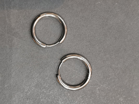 Simple |  Ohrringe: Silber / 1.4cm
