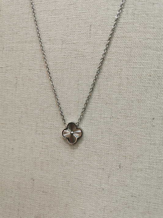 Shine Clover Kette | 18K vergoldet: Silber